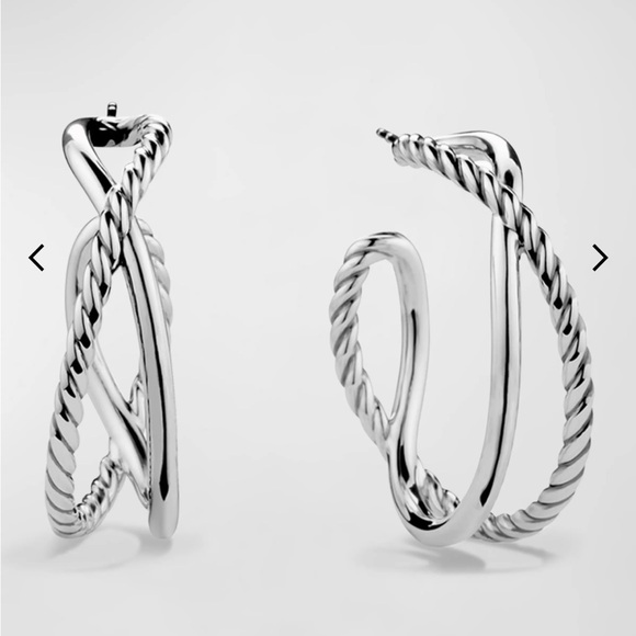 David Yurman Jewelry - David Yurman Silver Twisted Earrings